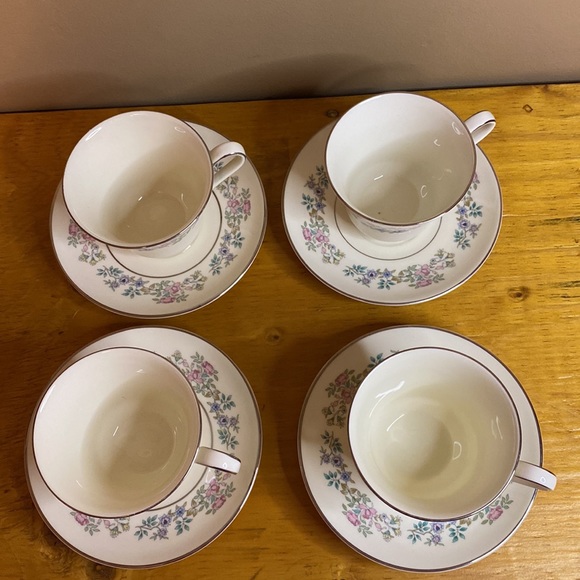 Royal Doulton Minton “Summer Song” Tea Cups and Saucers Set of 4 - Picture 5 of 15